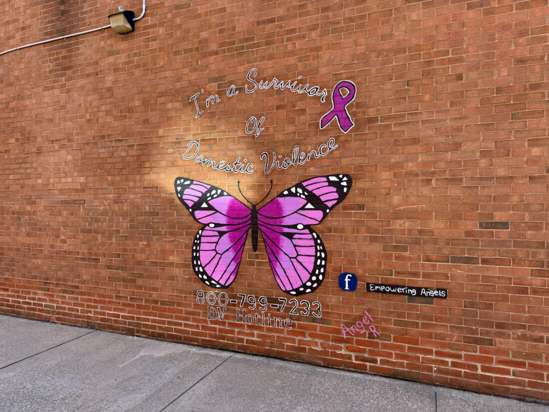 ‘Empowering Angels’ Domestic Violence Awareness mural offers hope